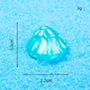 Luminous Cyan Spiral Shell