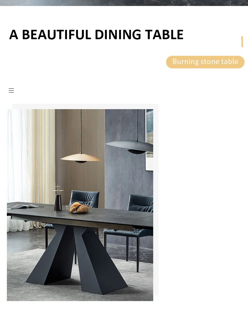 Modern Style Rock Plate Extendable Dining Table Buy Fine Dining