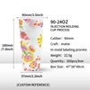 24oz flower wrap with frosted texture inside