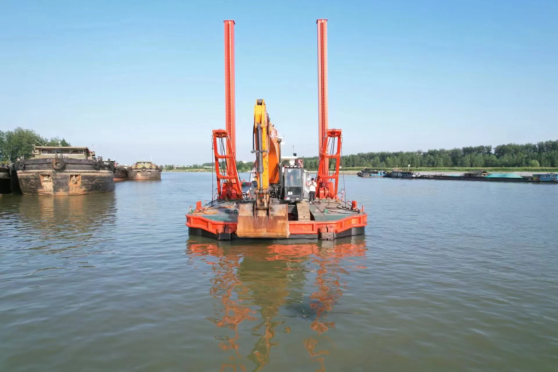 Split Bottom Mud Hopper Barge for Dredging Project