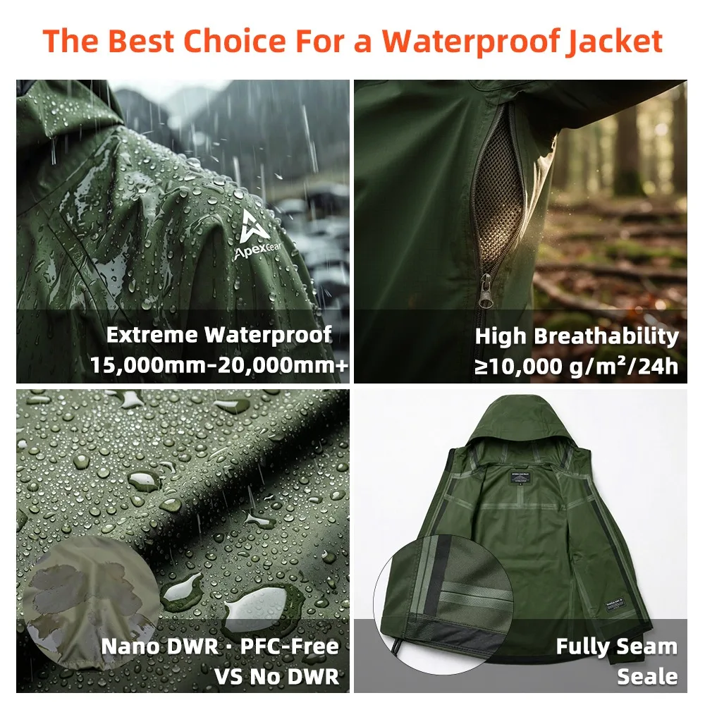 Hot Selling Windproof Outdoor Jacket Custom logo 3 in 1 Waterproof Jacket High Quality Daily Commute Hiking Camping Rain Jacket 2 Hot Selling Windproof Outdoor Jacket Custom logo 3 in 1 Waterproof Jacket High Quality Daily Commute Hiking Camping Rain Jacket - Image 2