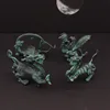 A set of bronze artifacts featuring the four mythical beasts