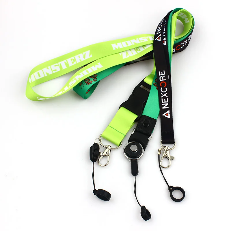 Custom Personalized Pen Holder Neck Strap Rubber Lanyards With Logo