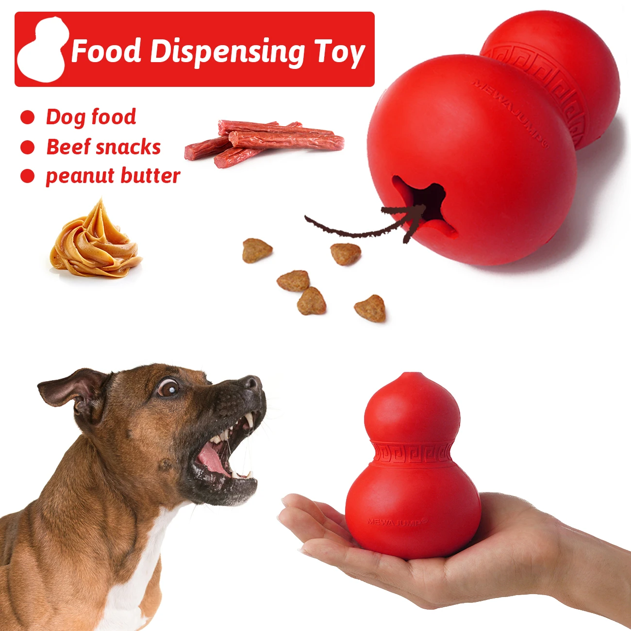 KONG Wobbler - Dog Food & Treat Feeder and Interactive Dog Toy 