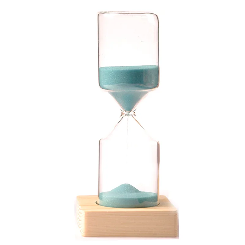 Цветные песочные часы с деревянной основой для классной комнаты, чистящие зубы или играя