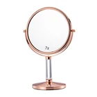Mirror Mirrors Magnifying Vanity Table Mirror Double Sided 7 Inch Swivel 3X Magnification Makeup Standing Mirror Rose Gold Table Mirrors