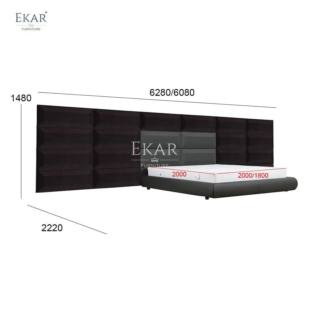 product solid wood multi layer independent module wide bed screen bed  modular and stylish bed frame-67