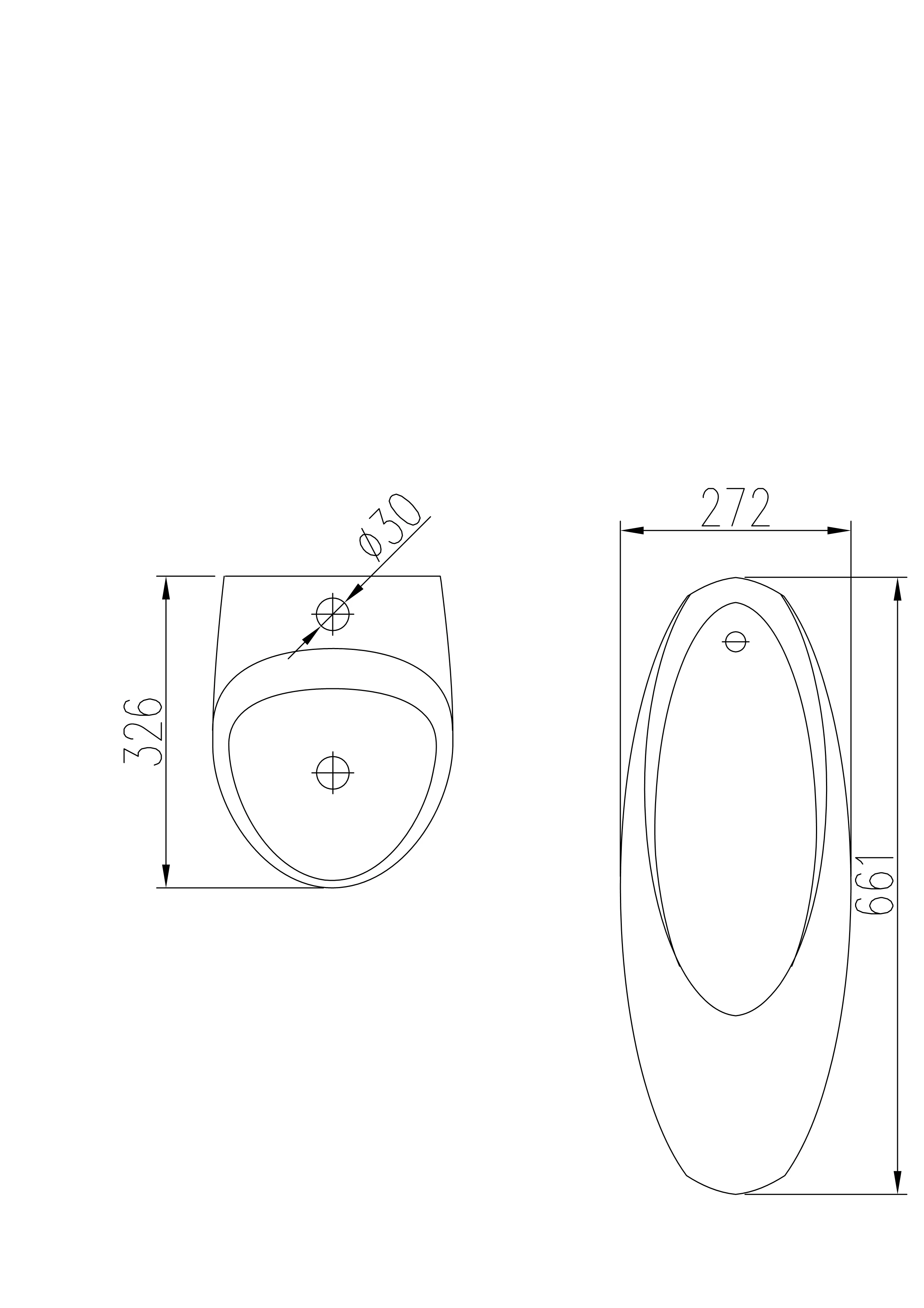 Jomoo Commercial Ceramic Urinals Wallhung Wall Drain Top Spud Urinal
