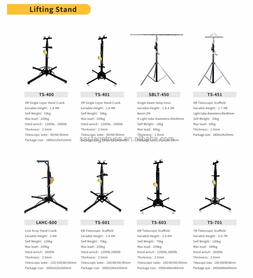 product stage lighting stand professional par light moving head light stand with tripod 4m 60kg lifting stand928-3