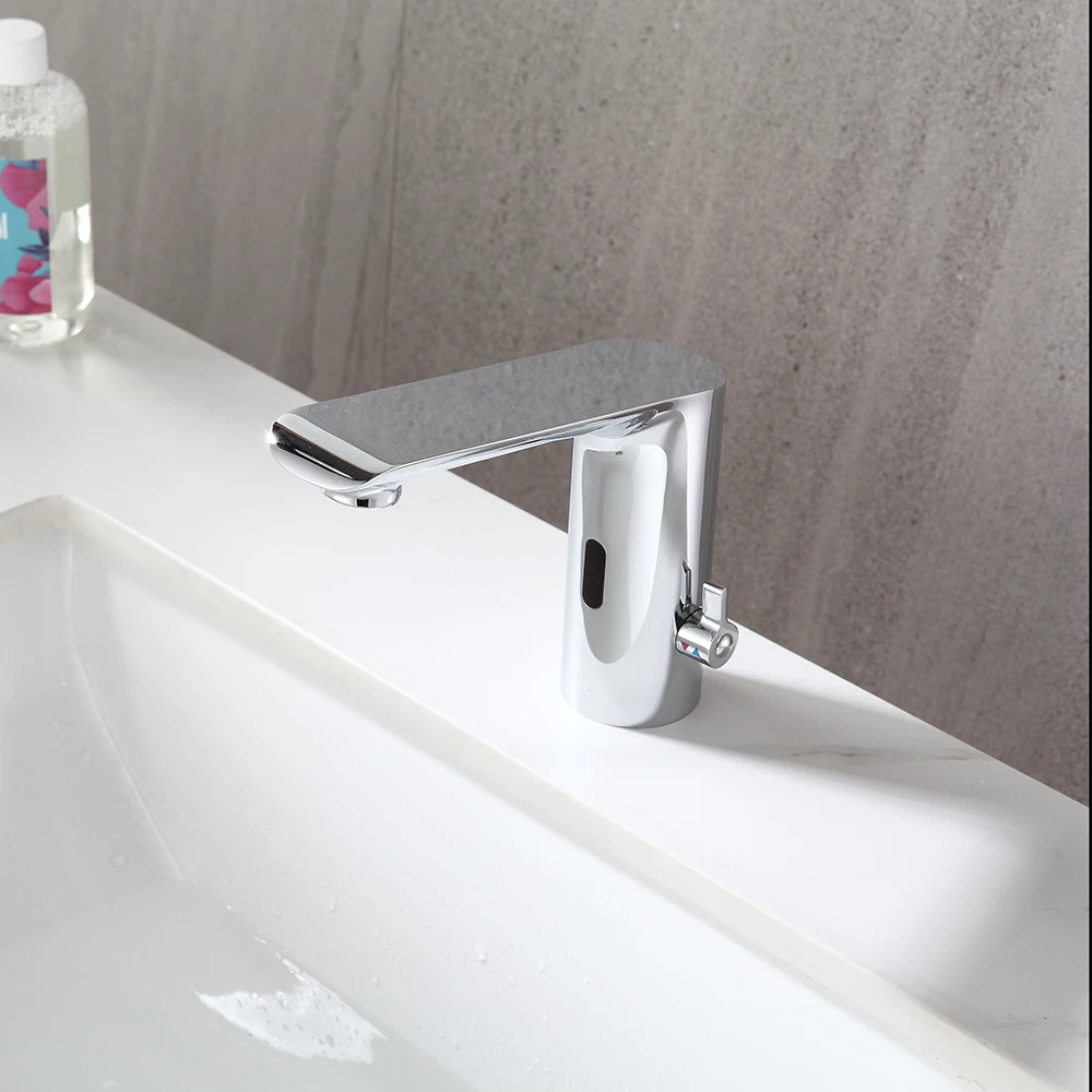 F1205 Temperature Controlled Brass Automatic Sensor Water Tap for Wash Basin Kitchen Bathroom