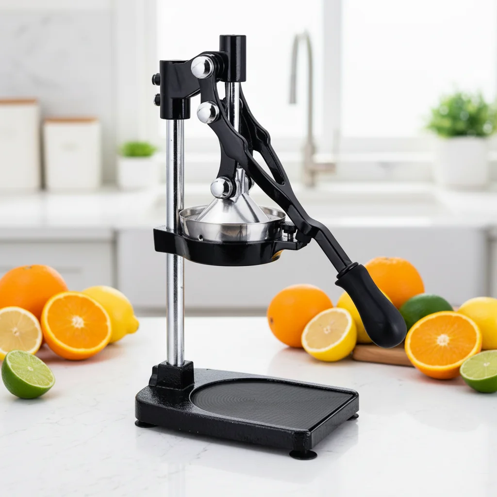 TEBAK Cast Iron Manual Professional Heavy Duty Orange Lemon Lime Metal Juice Squeezer Hand Press Manual Fruit Citrus Juice