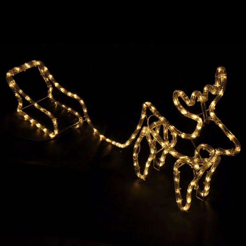 best quality Christmas outdoor lights reindeer 3d led christmas rope light street led motif light