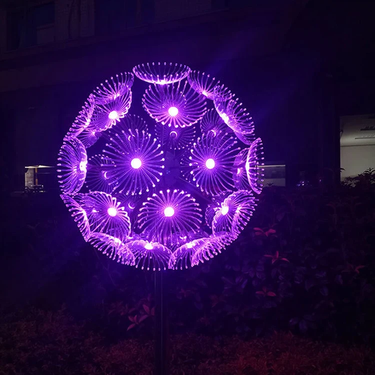 Factory Customized IP65 RGB Landscape Lamp LED Dandelion Light Park Garden Christmas Decoration