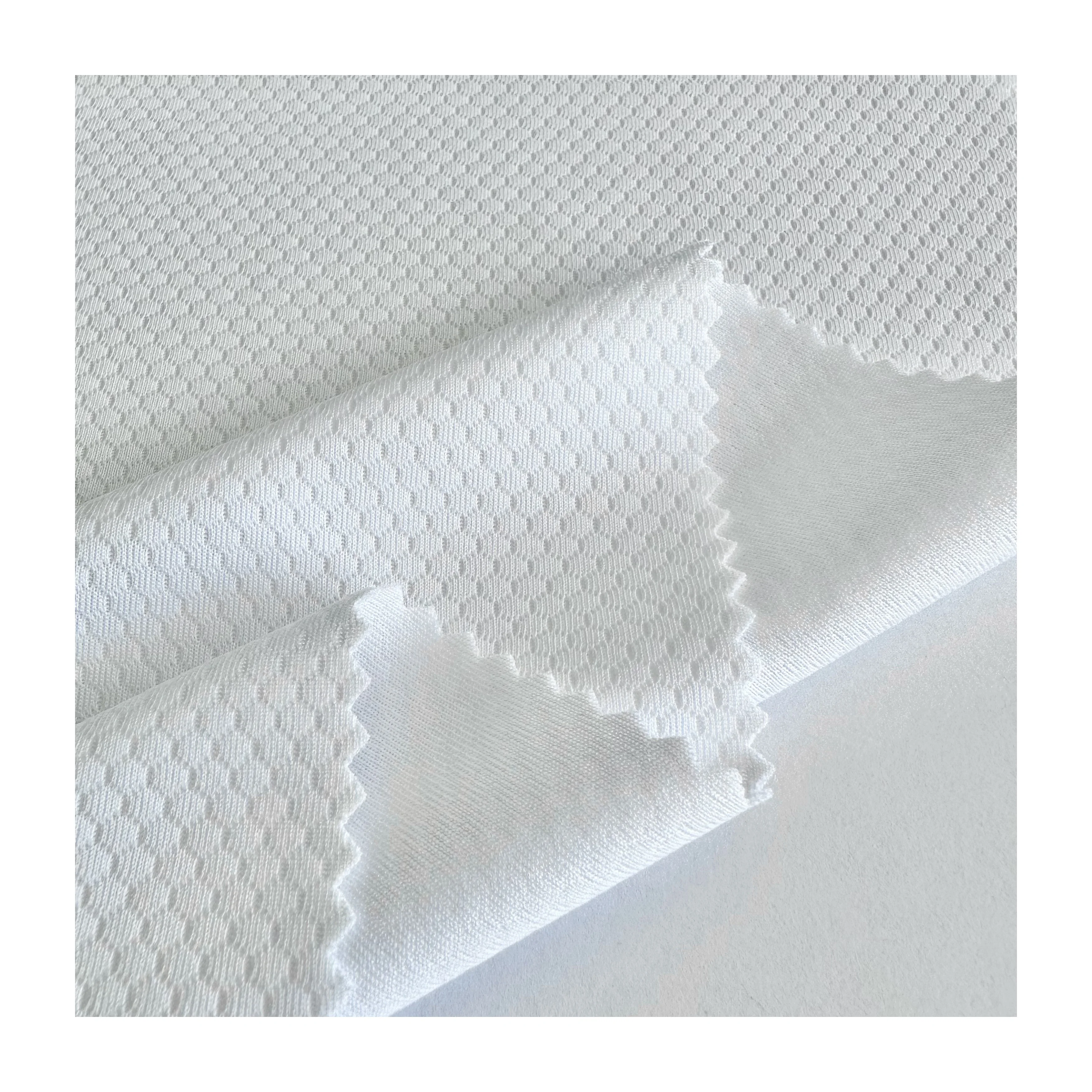 Stock 100% Polyester Honeycomb Sports Jersey Fabric Quick-dry Hexagon Knit  Mesh Fabric Sublimation Print for T-Shirt