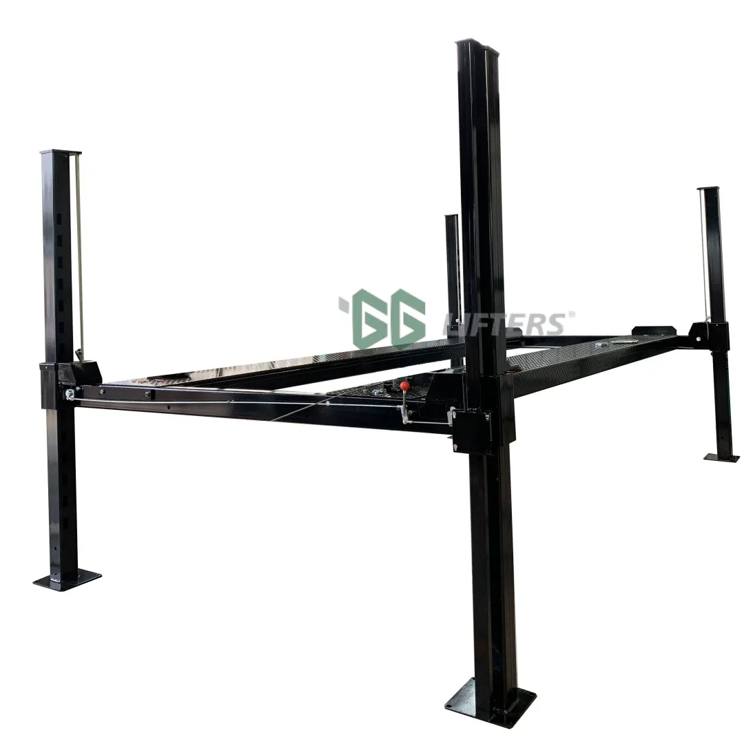Cheap 5 Ton 4 Column Post Car Lift Hydraulic for Home Garage Outdoor Storage 2 Double Parking With Casters 9000 lb