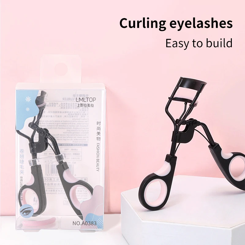 LMLTOP Pink Custom Logo A0383 3D Eye Lash Curler Wholesale Makeup Tool for Curling False Eyelash