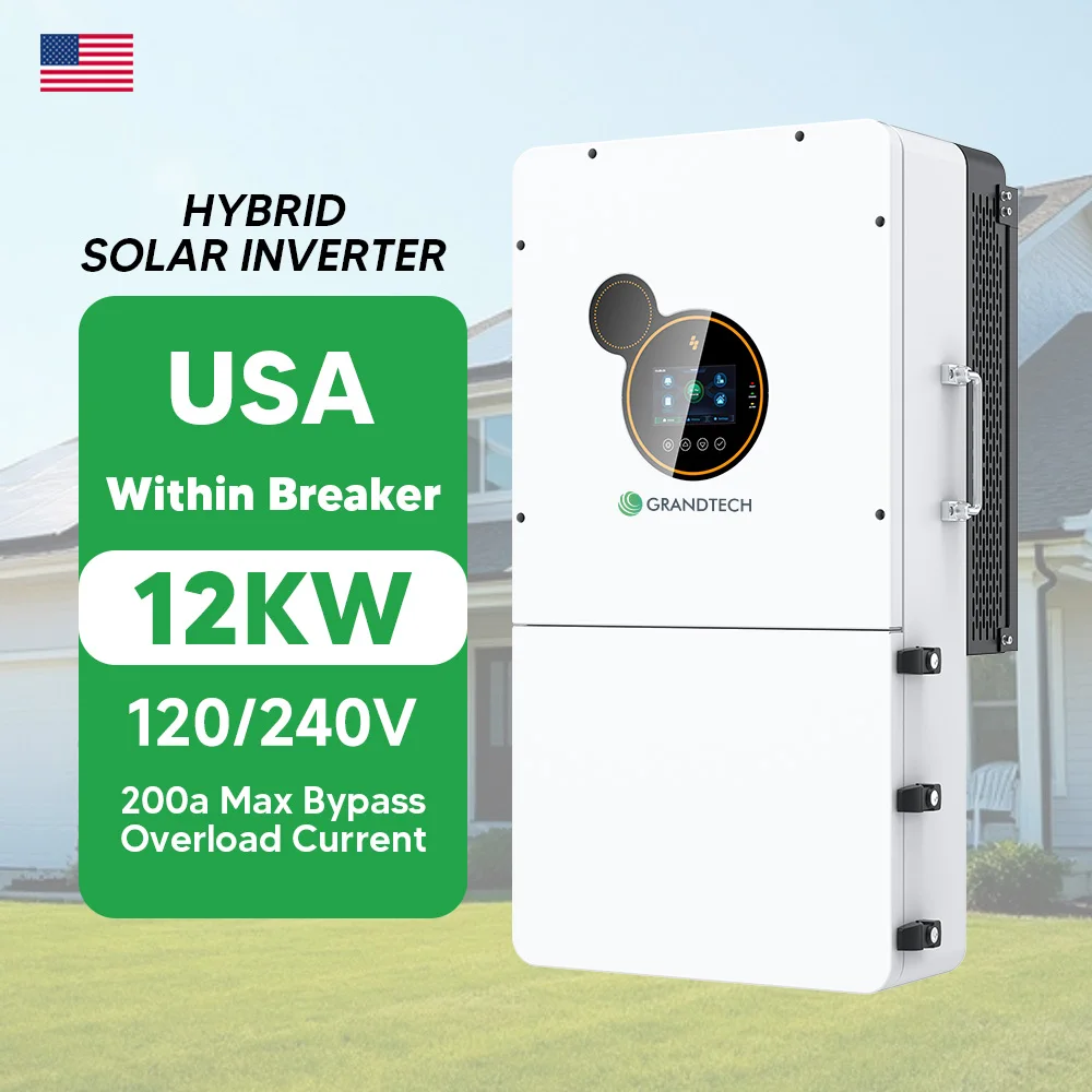 JAV sandėlyje esantys aukštos efektyvumo hibridiniai 12 kW saulės energijos invertoriai ir mikroinvertoriai, 120 V kintamosios srovės, 240 V dviejų fazių inverteris, RS485 su „Wi-Fi“