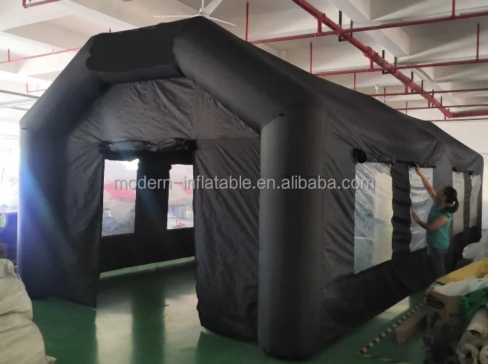 Giant Portable Black Inflatable Spray Booth Inflatable Paint Tunnel ...