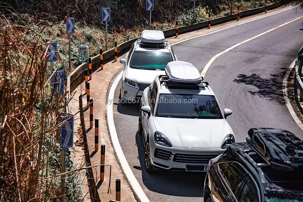 product waterproof roof box 510 lits  cargo fits suv car roof rack luggage carrier travel safety transport box with lock large capacity-7