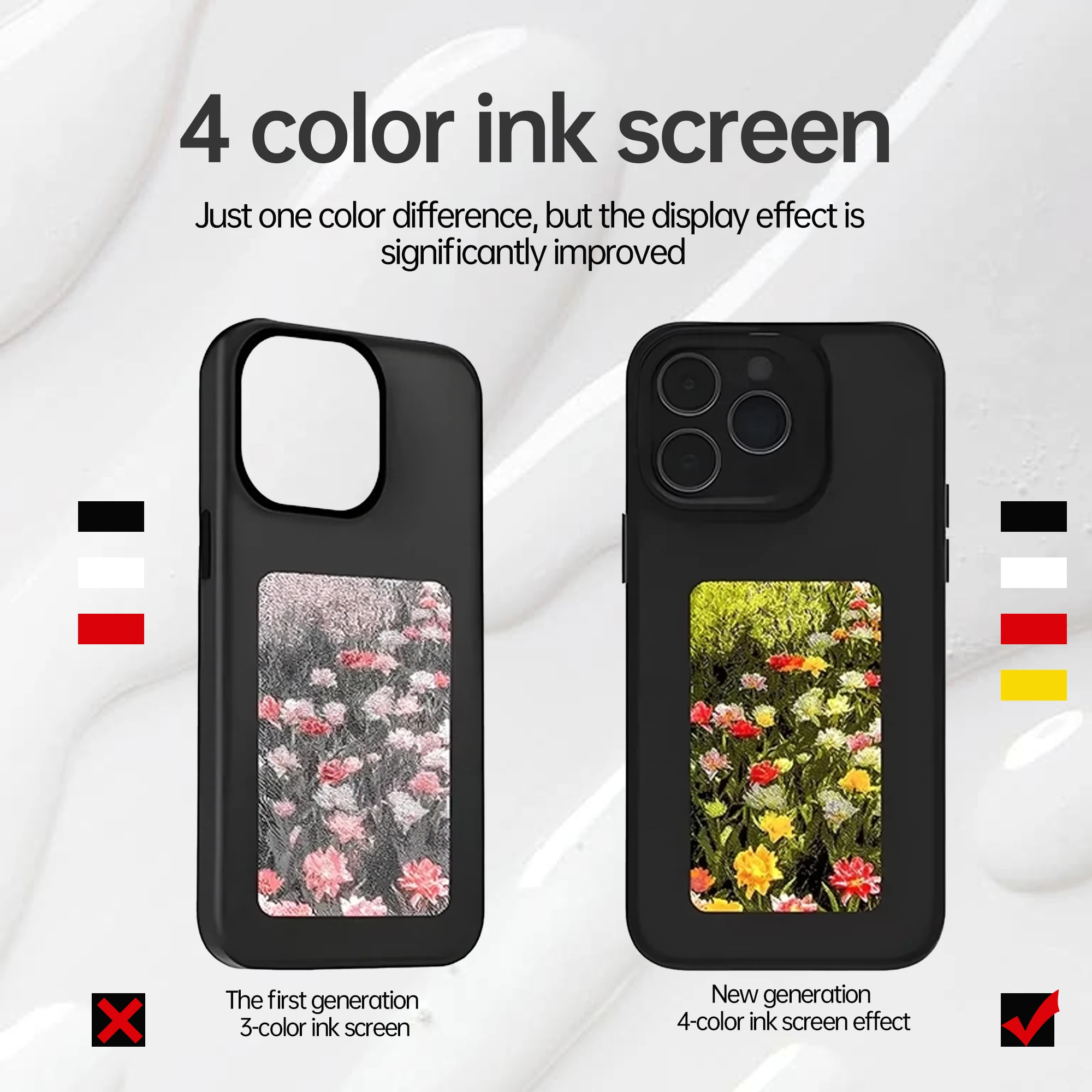 Smart Ink AI Phone case , Smart NFC Ink Screen Phone case Compatible With iPhone 16 15 14 Pro ,Four Color Display AI Phone case Smart Ink AI Phone case , Smart NFC Ink Screen Phone case Compatible With iPhone 16 15 14 Pro ,Four Color Display AI Phone case