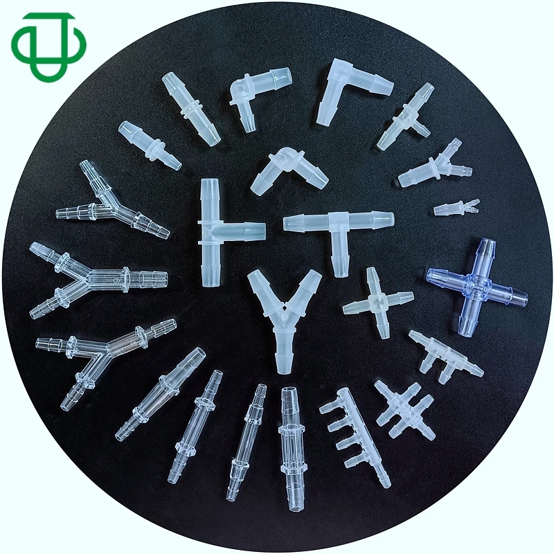 JU 1/16" to 1/2" Tubing Barbed Wye Joint Pipe Fitting Plastic Water Air Hose 3 Way Barb Y Branch Connectors