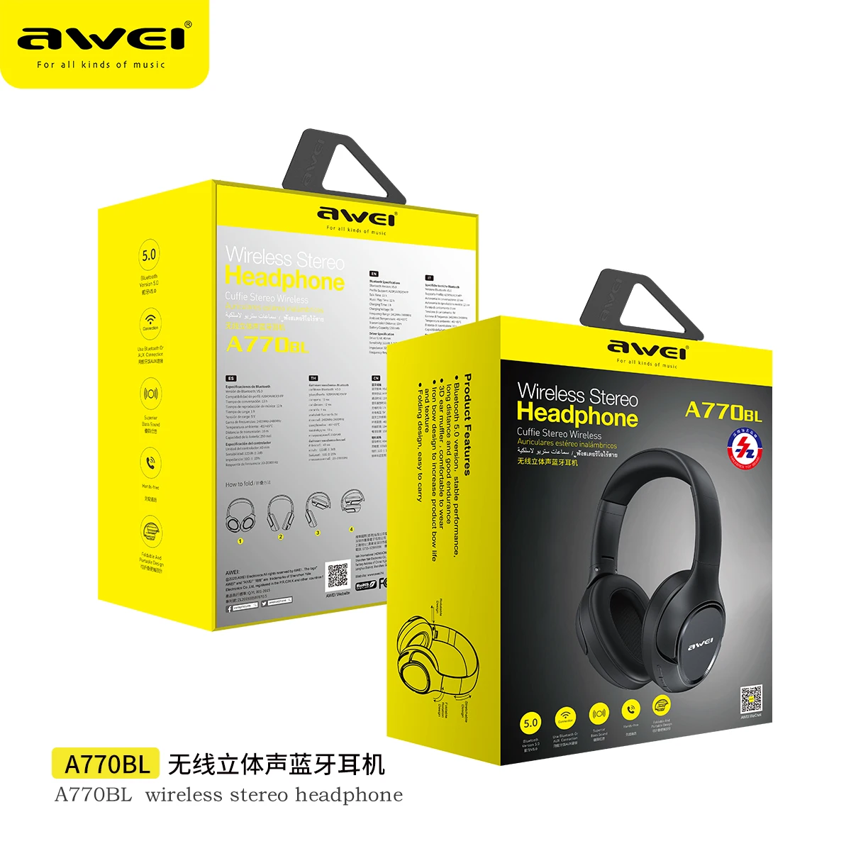 Awei Oem Grosir Earphone Gaming Bluetooth A770bl Headset Kualitas Tinggi -  Buy Awei Grosir Gaming Headphone,Murah Bluetooth 5.0 Nirkabel Kabel  Earphone,Kualitas Tinggi Harga Rendah Headset Product on Alibaba.com