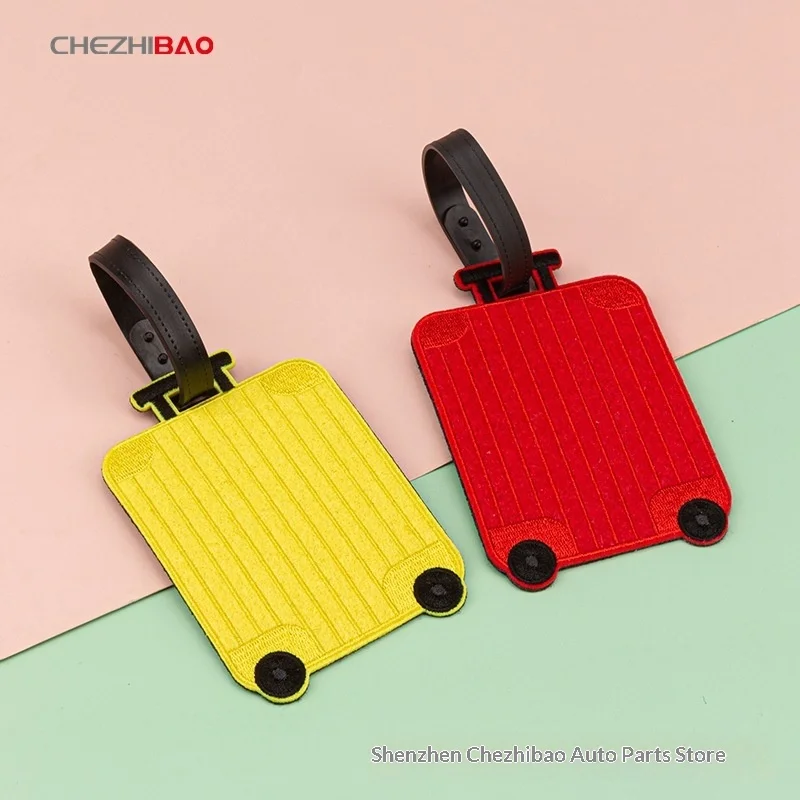 Korean INS-style Embroidered Customizable Luggage Tag for Travel Suitcase Anti-loss Checked Baggage with Blank Name Tag preview 5