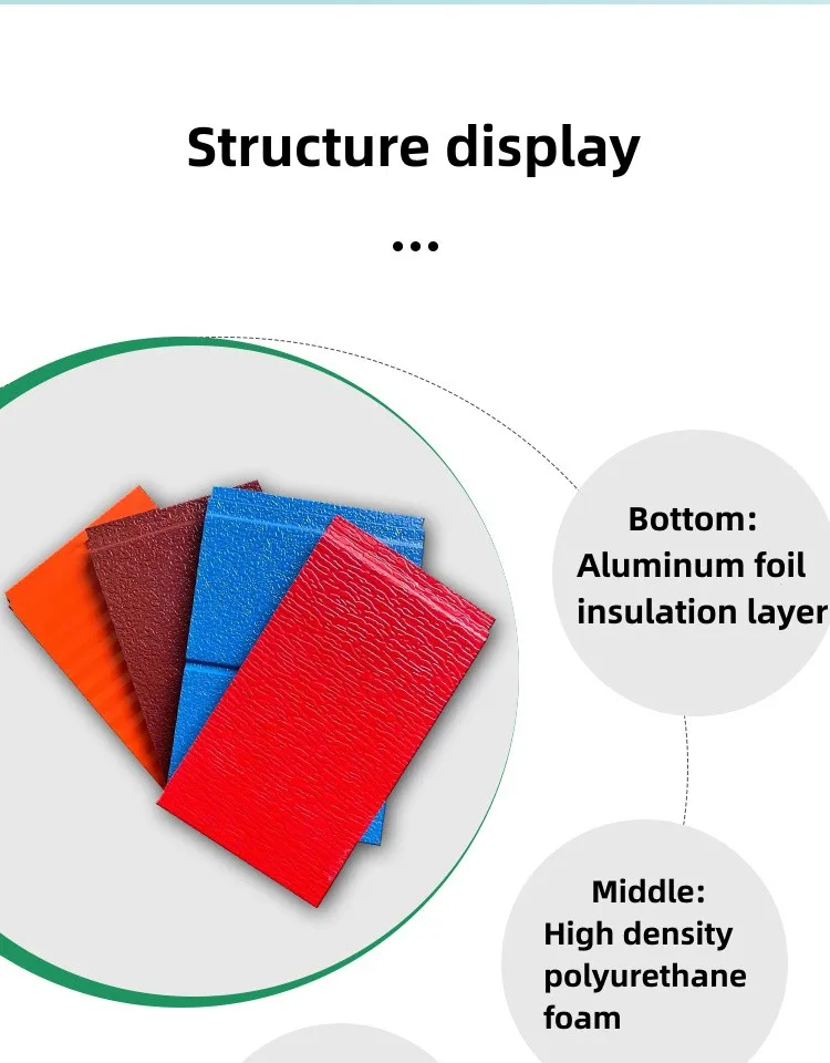 High density siding exterior panels panels polyurethane metal carved board sandwich panel pu manufacture