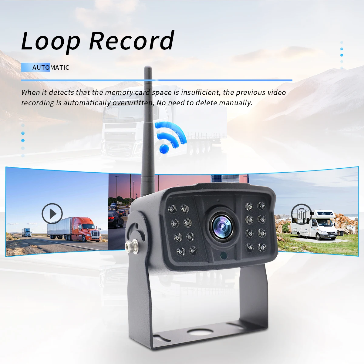 thumbnail image 2 of ZhanHongXiang 9-inch IPS DVR Car Rear View Monitor System With FHD 1080P Reverse Backup Camera 2 of 6