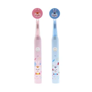 New Kids Toothbrush Children Cute Rabbit Lovely Electric Tooth Brush with Same Style Cap OEM logo Custom