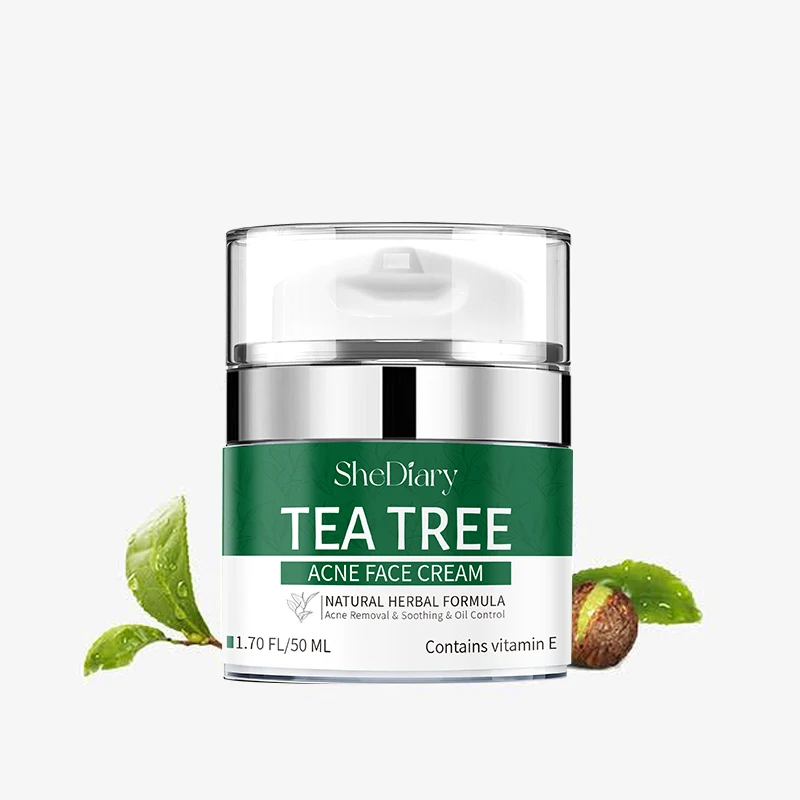 SheDiary Tea Tree Oil Salicylic Acid Anti Acne Pimple Removal Face Repair Scar Spot Removal Pimple Acne Treatment Cream