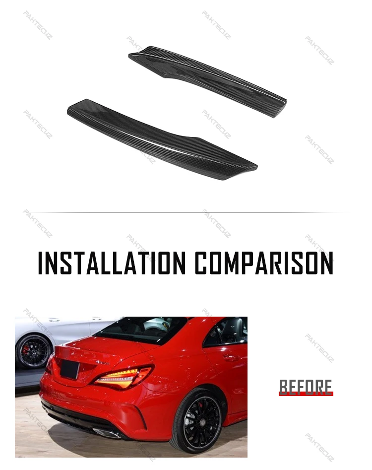 Paktechz Dry Carbon Fiber Bodykit Rear Diffuser Rear Bumper Lip For