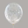 palloncino bianco con coriandoli