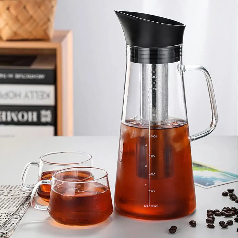 New Arrival Clear Glass Cold Brew Coffee Maker Glass Water Pitcher Iced ...