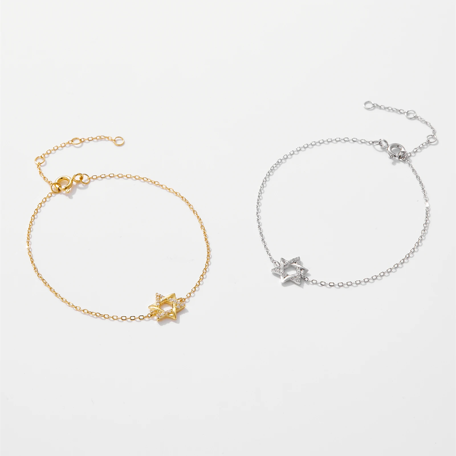 FUAMAY Fashion 925 Sterling Silver Single Hollow Star