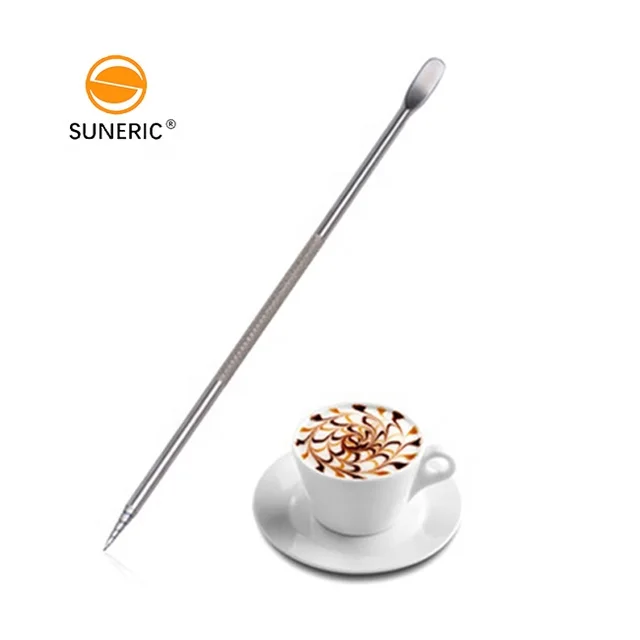 Stainless steel cappuccino latte espresso decorating household kitchen tool barista coffee latte art pen