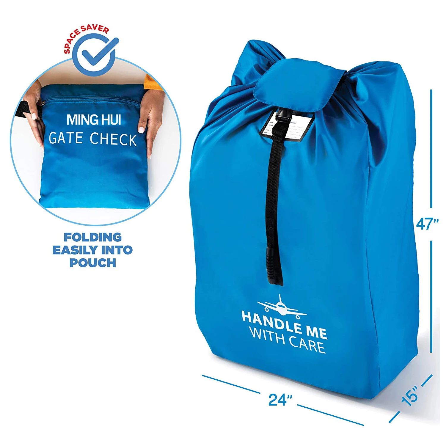 Stroller Travel Bag for Airplane Large Standard or Double Stroller Gate Check Bag 