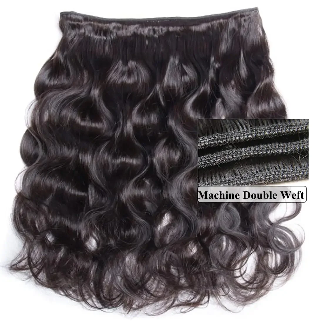 Bundle di capelli umani ondulati Remy Body Wave, bundle di capelli vergini brasiliani non trattati, colore naturale_voghion.com