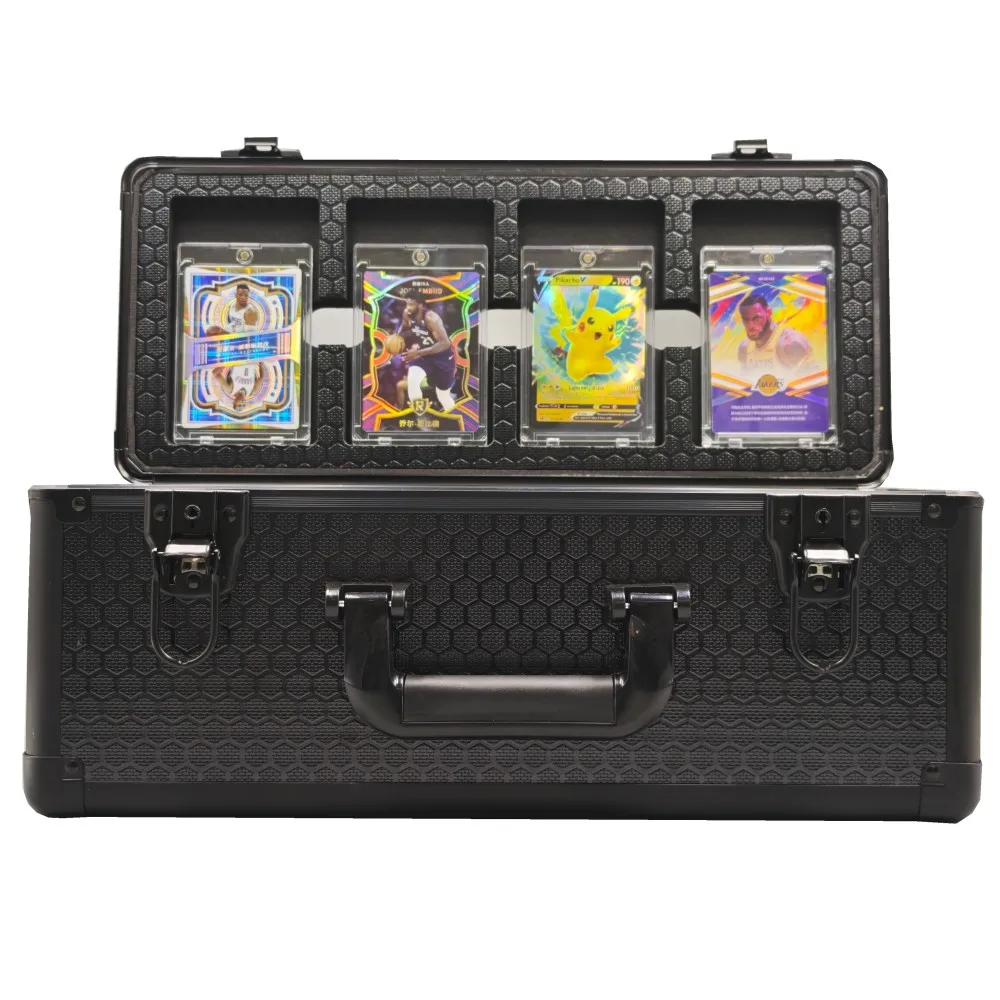 graded card suitcase Hobby Defense Graded Card Case, 4 Row Graded Card Storage Box, Trading Card Case, PSA Card Cases For Sports Cards Case, BGS PSA Slab Case For Graded