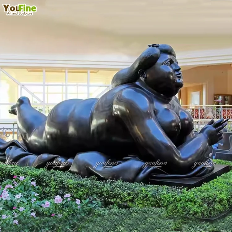 IDYL Scultura Moderna In Ghisa Arenaria "Donna Seduta" – Resistente Alle Intemperie, Colore Nero, 13x15x50 Cm