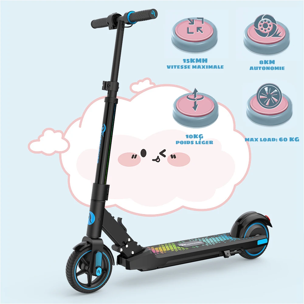 New Design EVERCROSS EV06C Two Wheel Folding Kick Scooter Unique Color Factory Price Electric Kids Scooter