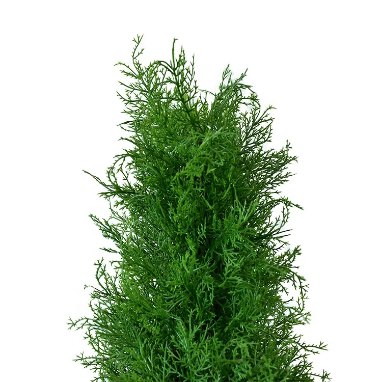 4 Feet Artificial Topiary Cypress Tree Faux Cedar Pine Plants Green Silk Boxwood Bonsai Tree for Christmas Decoration