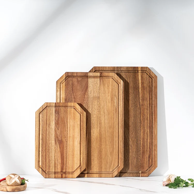 Customized Large Acacia Wood Cutting Board with Juice Groove/ Chopping Board  for Chicken, Meat, and Vegetables Butcher Block - China Wood Cutting Board  Medium and Wood Cutting Board Bulk price