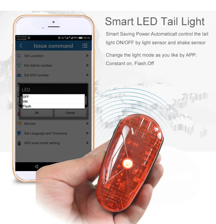 WINNES TK906 GPS Locator Bicycle Waterproof tracker for Wheelchair Mobile Phone Tracking Device Bicycle Gps Tracking Device