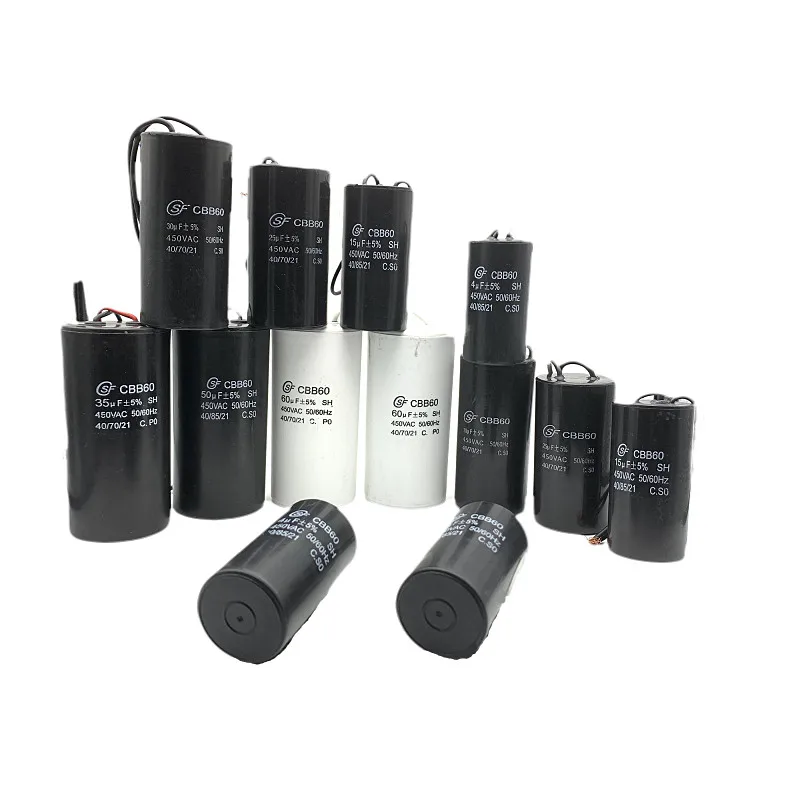 CBB60 Capacitor 16uf 450v AC Motor Starting Run SH Capacitors 16mfd Microfarad Condensadores Capacitor 16uf