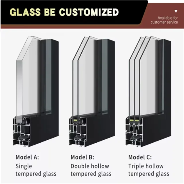 Modern Popular Aluminum Alloy Sliding Window Hidden Drainage Double Glazed Sliding Window