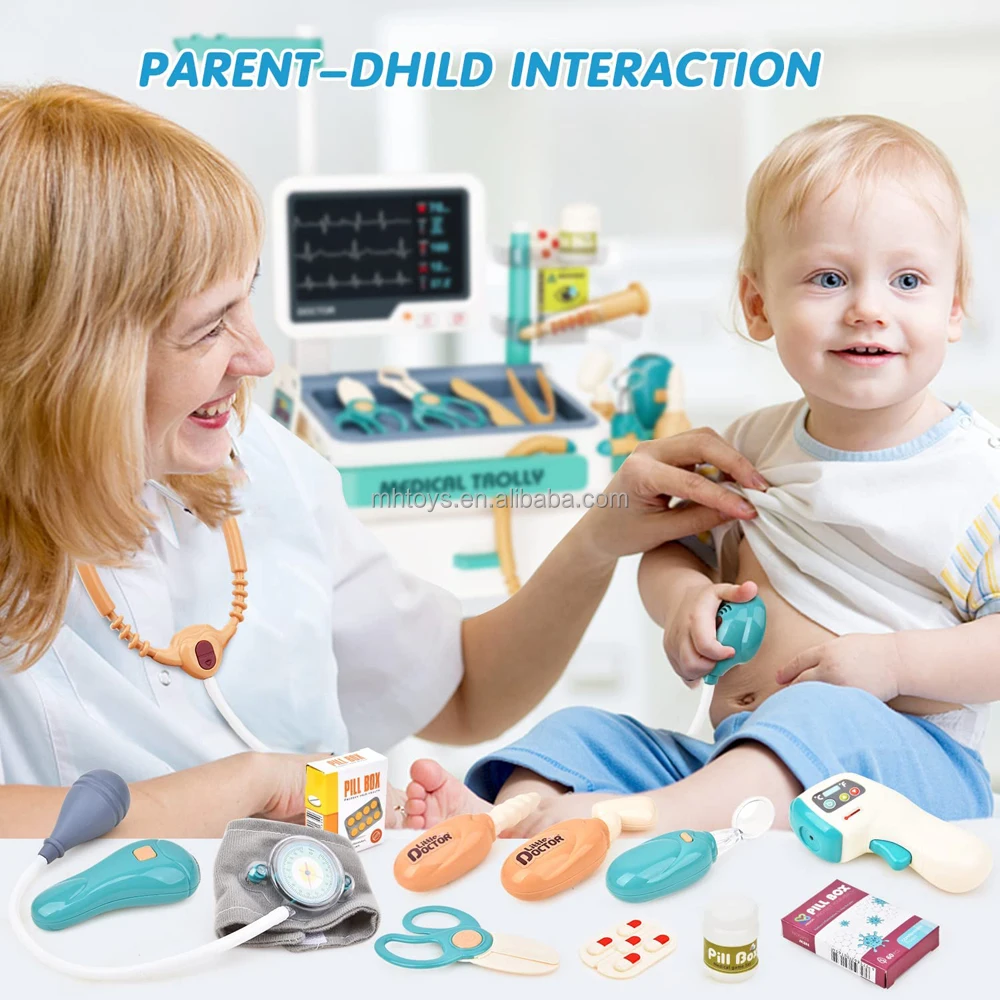 Kids Simulated Blood Pressure Cuff Monitor Toys Doctor Pretend Play Kids  Education Toy Blood Pressure Playset Toy