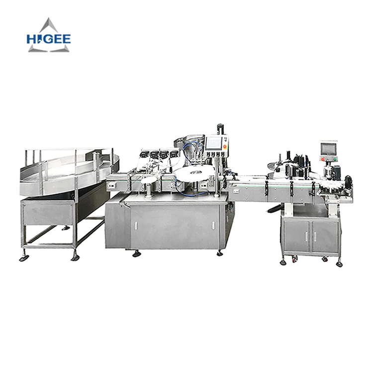 Automatic Small Bottle Liquid Filling Capping and Labeling Machines Bottle Packing Filling Machine Production Line for Bottling