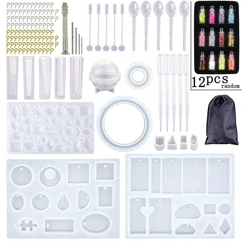 DIY Jewelry Package Epoxy Resin Silicone Jewelry Molds Kit Set With Good Quality Ring Bangle Pendant Resin Mold