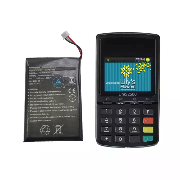 pin 3.7V 1250mah cho thiết bị cầm tay POS Link2500 Ingenico Link2500 P0750-LF